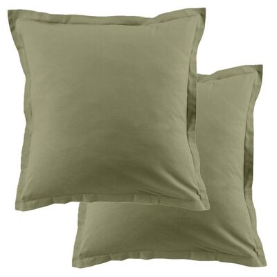 Set of 2 pillowcases 63x63 cm Cotton 57 thread count Verbena