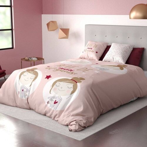 Housse de couette 140x200 + taie coton Blogueuse