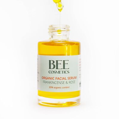 Siero viso biologico all'incenso e rosa - 30 ml