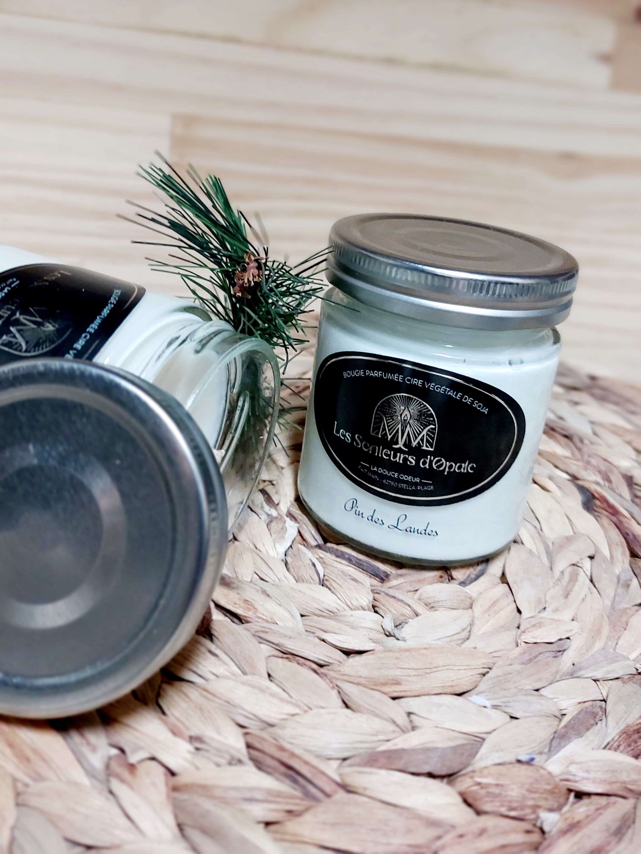 Duftkerze Soja-Pflanzenwachs - PIN DES LANDES (150gr)
