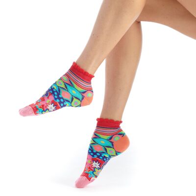 Aveolate-Socke mit Wellenkante
