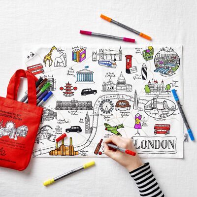 Colour In London Placemat Creative Kids Gift