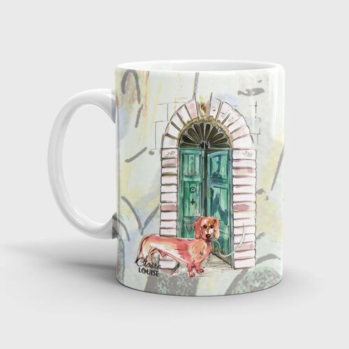 At Home With Dachshund Ceramic Mug