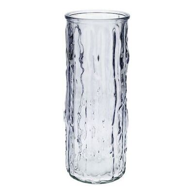 Lavender blue glass vase h.25 cm