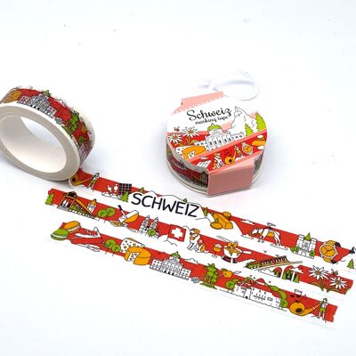Washitape / Masking Tape Suisse Country Motifs Tape (nouvel emballage)