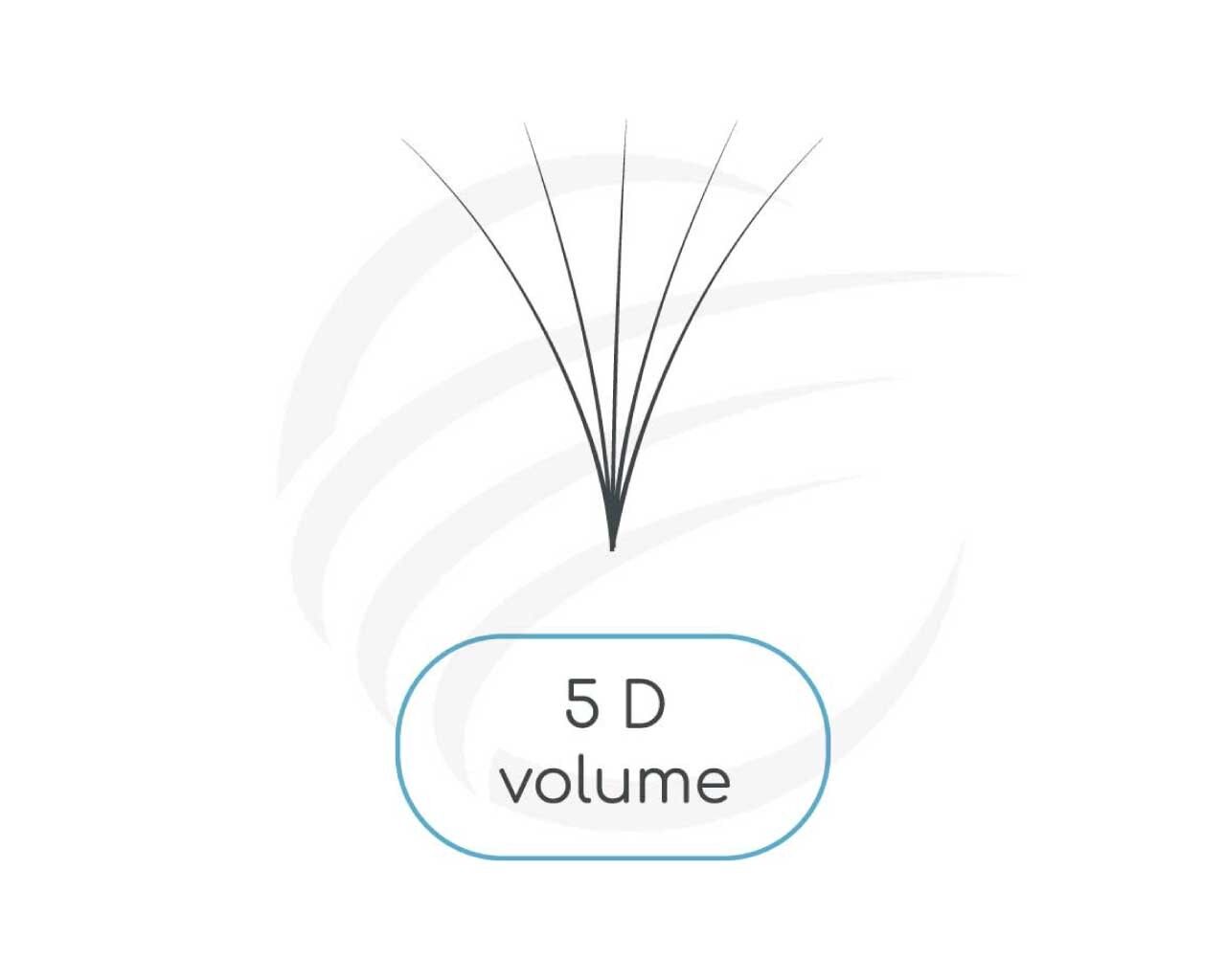 Prefabbricato, L/M, 5D, Ventagli, Ciglia volumizzate, Mazzi di fiori, 0,05 mm
