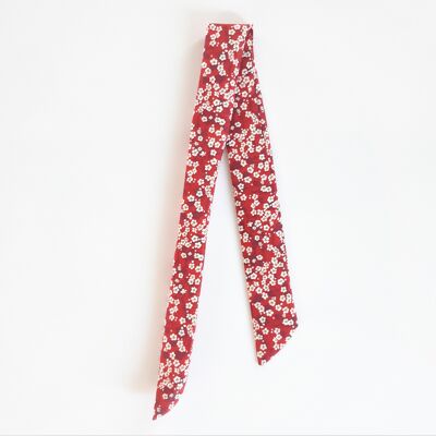 Bracelet foulard femme tissu rouge mitsi valeria rouge