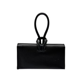 SAC POCHETTE CUIR FELICIE NOIR 3