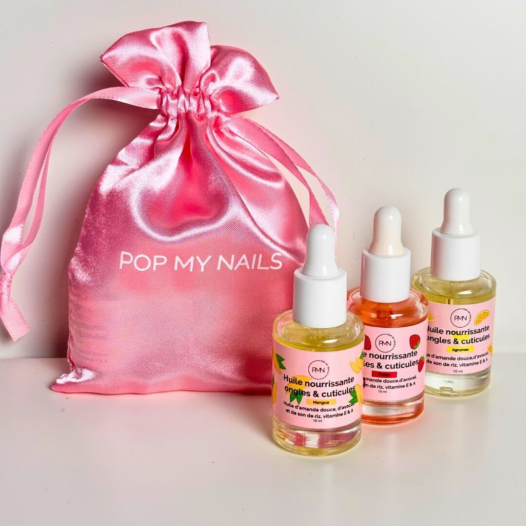 Trio di oli nutrienti per unghie e cuticole PMN - 3x10 ml