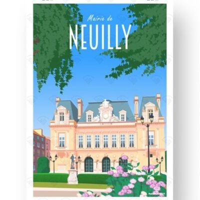 Poster Neuilly - Town Hall