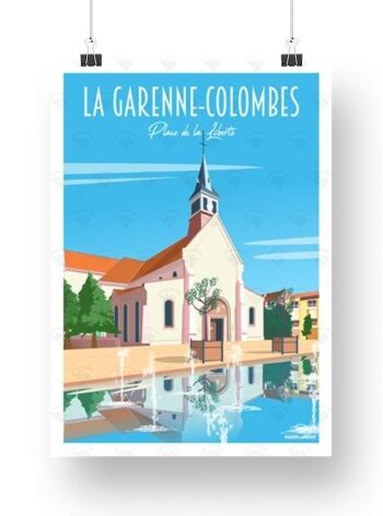 Affiche La Garenne-Colombes - Place de la liberté