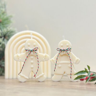 Christmas Gingerbread Man Candle - Festive Gingerbread Scented Candles