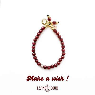 Bracelet “Make a wish” : bordeaux