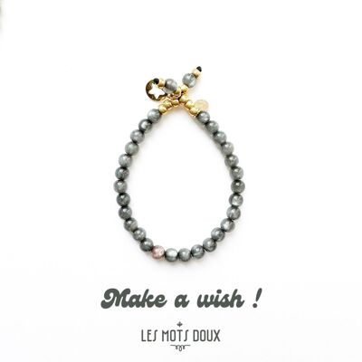 Bracelet “Make a wish” : Vert de gris