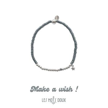 Bracelet “Make a wish” : bleu 3