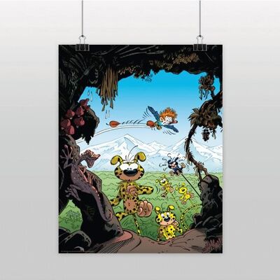 Affiche marsupilami sommet enneigé