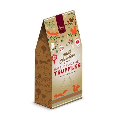 Truffes festives au chocolat au lait et au caramel salé