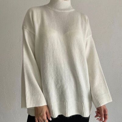 ECRU high-neck sweater - VALICA