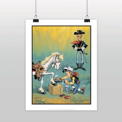 Affiche cireur de sabot lucky luke