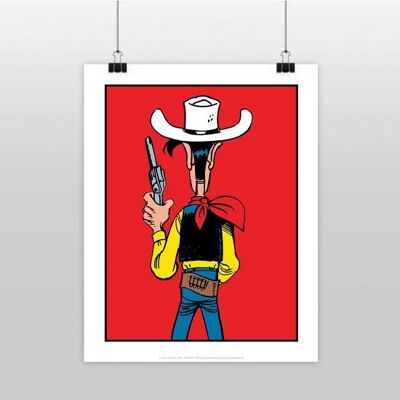 Affiche lucky luke dos rouge