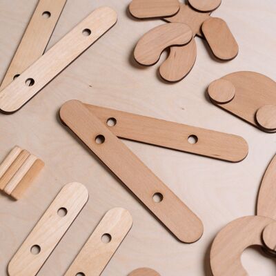 Baldosas magnéticas de madera 26 piezas- Juguetes para niños