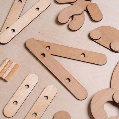 Magnetic wooden tiles 26 pcs- Kids toys