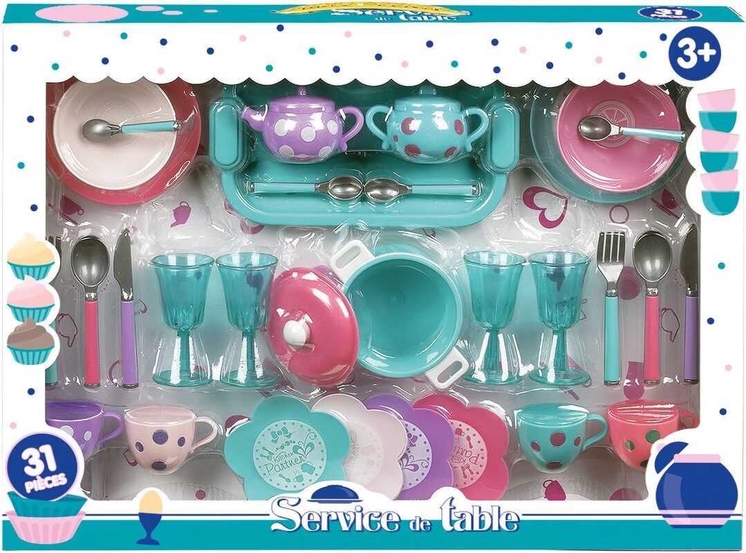 Blaues Tafelservice 31-teilig