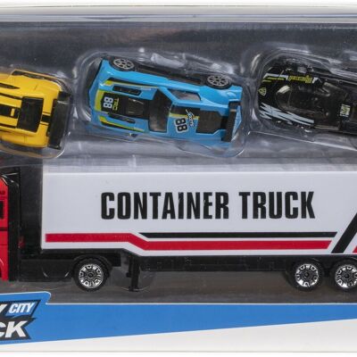 Truck and 3 Metal Vehicles - Random Model