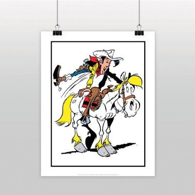 Affiche en selle affiche lucky-luke