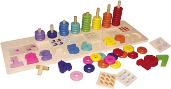 Jeu Bois 86 Pièces Empiler Compter 2