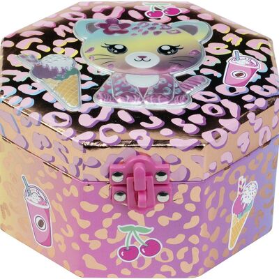 Caja de música de leopardo