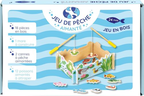 Jeu de Pêche Magnétique 18 Pièces Bois