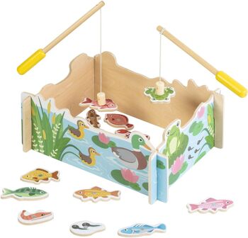 Jeu de Pêche Magnétique 18 Pièces Bois 2