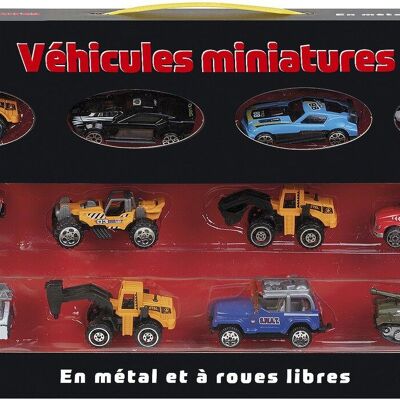 Coffret 12 Véhicules Métal - Modèle aléatoire