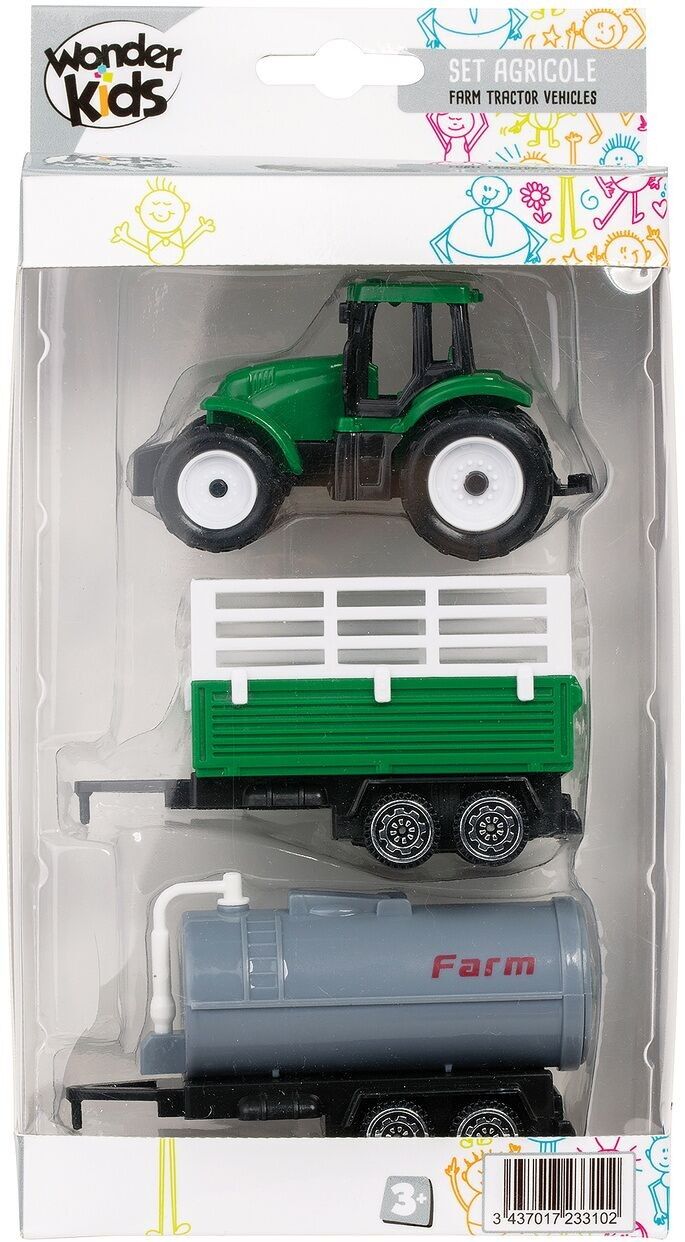 Traktor mit 2 Anhängern – Zufälliges Modell