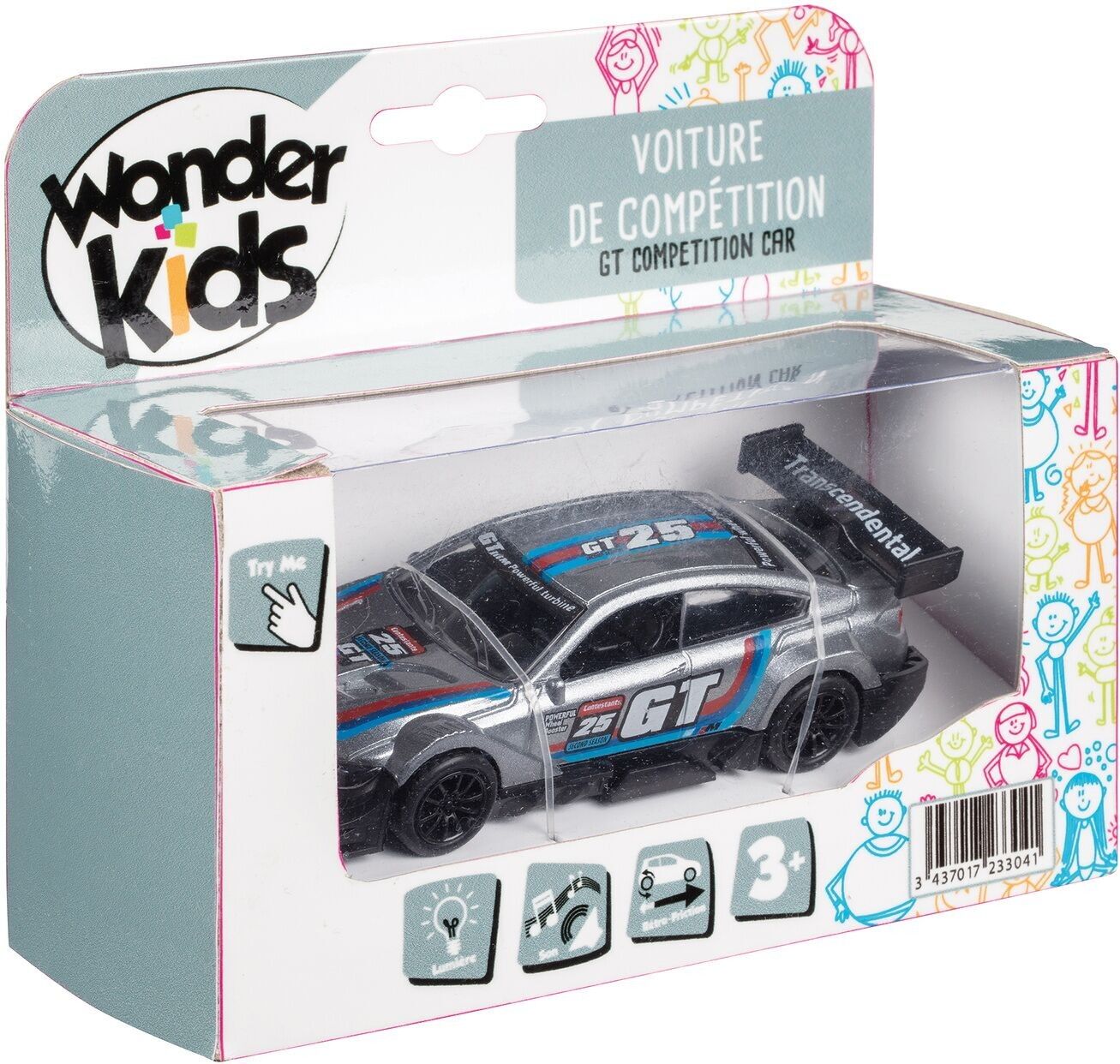 GT Vehicle 1/40th Sound and Light Retrofriction - Random model