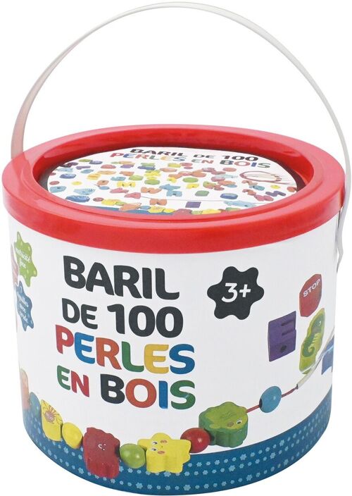 Baril 100 Perles en Bois