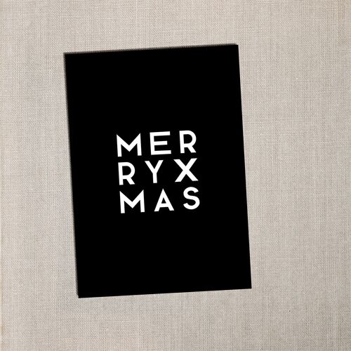 Postkarte Merry X-Mas