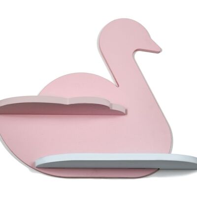 Estante cisne de madera