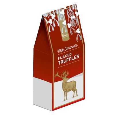 Festive Stag Flaked Milk Chocolate Truffles