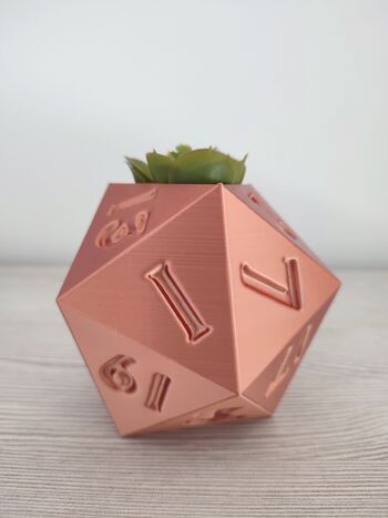 Pot de fleurs en forme de dés gamer D20 - Décoration maison et jardin 4