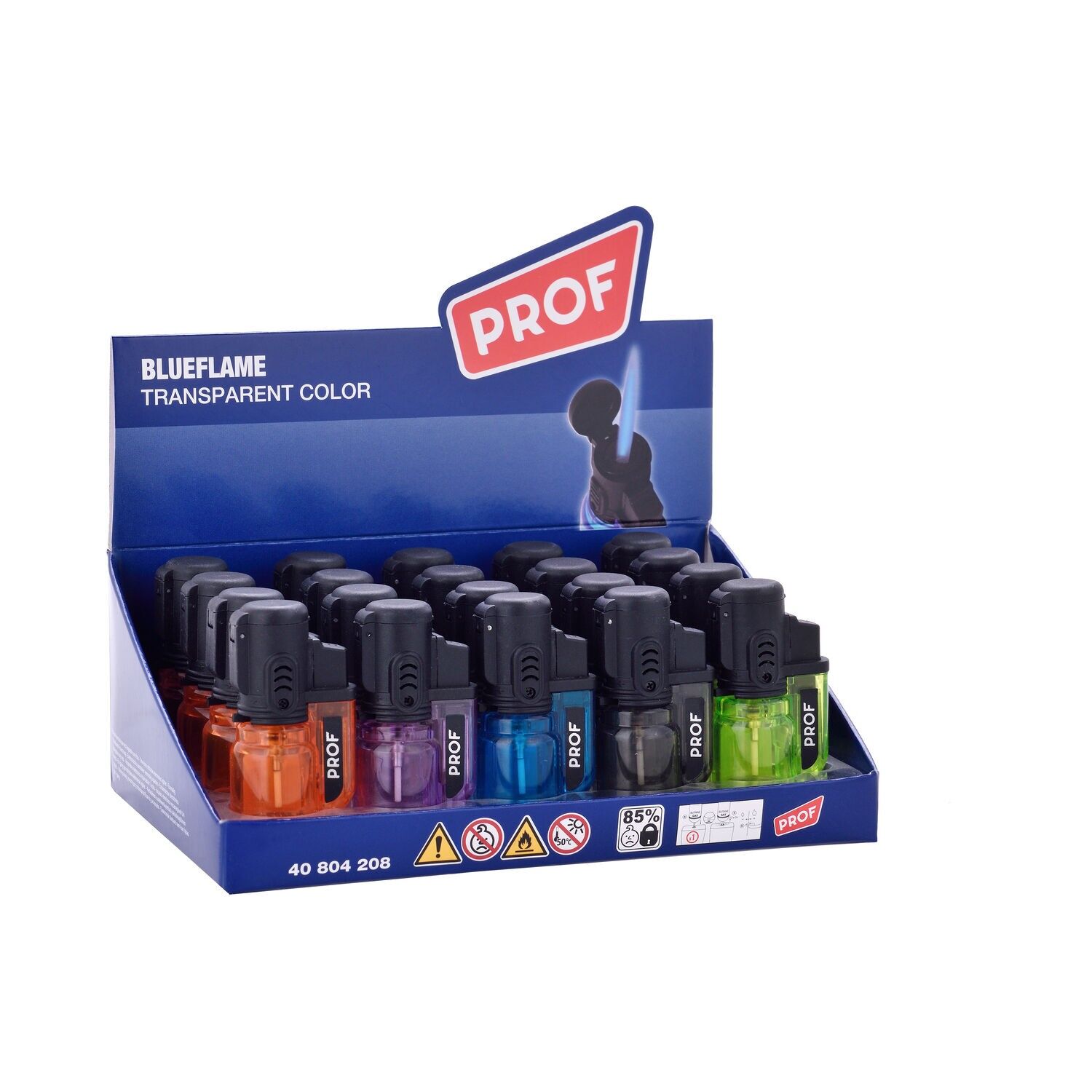 PROF - Encendedor Jetflame Fliptop Power Transparente