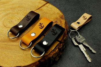 Porte-clés en cuir ANCHOR petits porte-clés thème voile 1