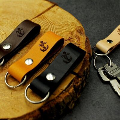Porte-clés en cuir ANCHOR petits porte-clés thème voile