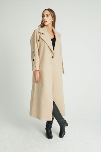 Manteau en laine BEIGE - MIRYA 2