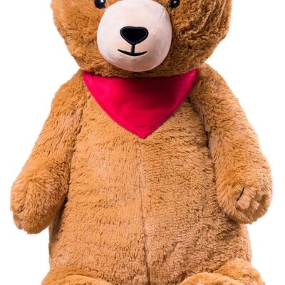 Giant plush toy Bear Grizzly Jazzly 100cm - Made in France