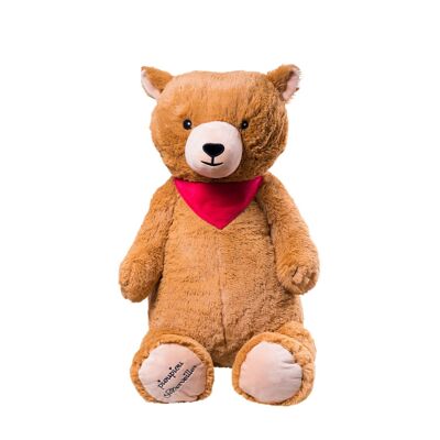 Peluche gigante Oso Grizzly Jazzly 100cm - Hecho en Francia