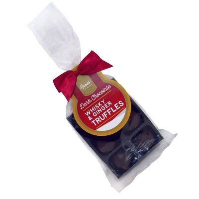 Cerf Festif 6 Truffes au Chocolat Noir Whisky/Gingembre