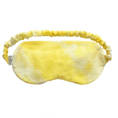 LINEN HEATING EYE MASK - EYE SPA - TIE AND DYE YELLOW