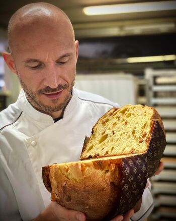 Panettone Artisanal Traditionnel aux fruits confits (600 g sans boîte cartonnée) 4